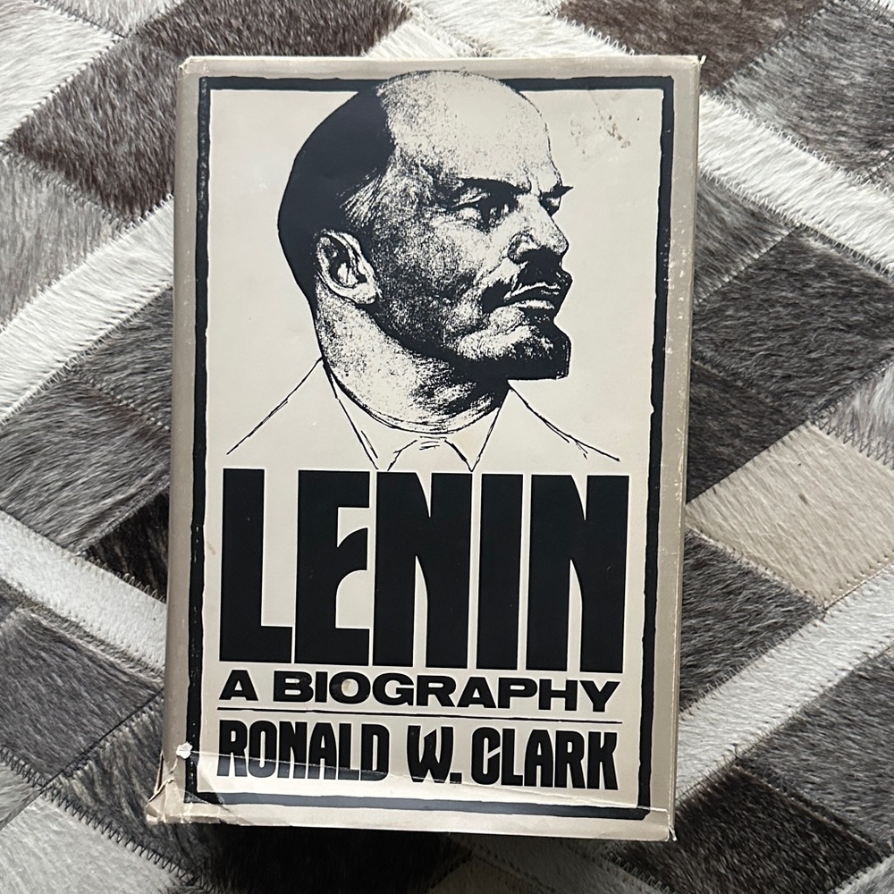 Lenin: A Biography by Ronald W. Clark - Black & Cream Cover